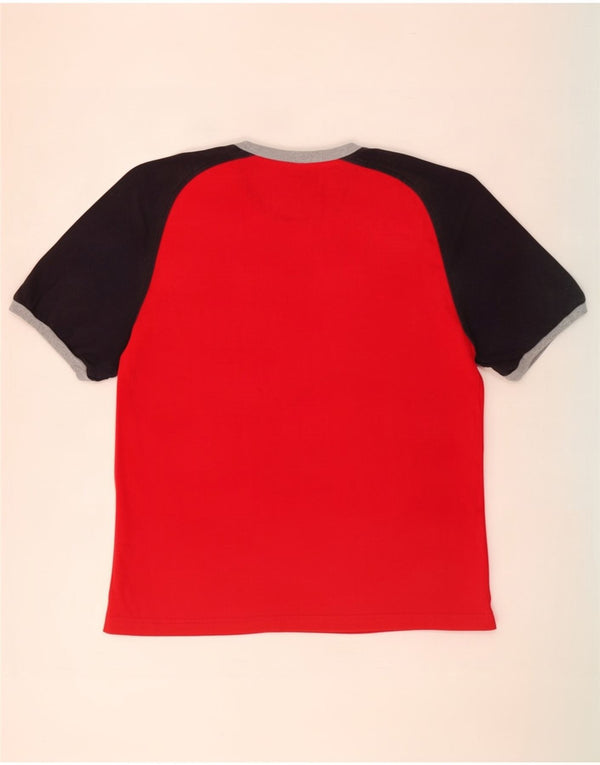 T-shirt da uomo Champion Top XL in cotone color block rosso