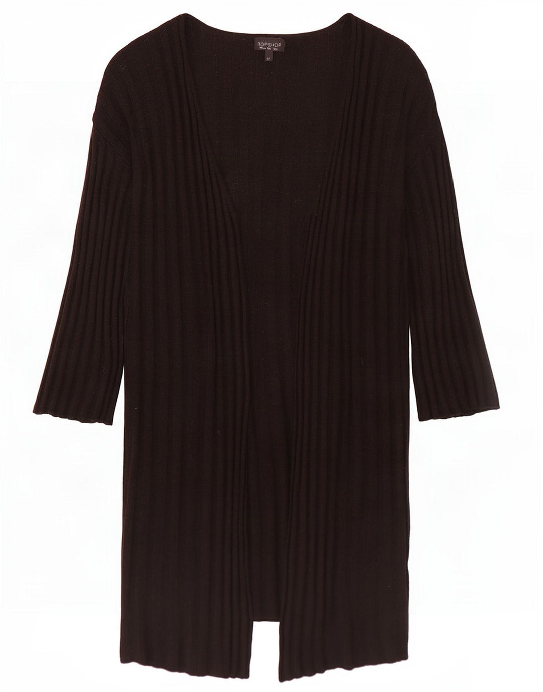 Maglione cardigan aperto oversize da donna con linea lunga oversize Topshop UK 10 piccolo nero