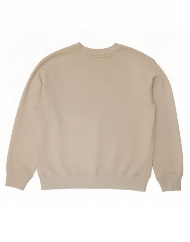 Felpa oversize da donna Umbro maglione UK 10 piccolo cotone beige