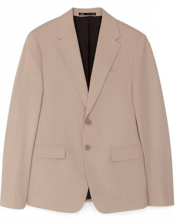 Giacca blazer a 2 bottoni da uomo Zara EU 46 piccola classica in viscosa grigia