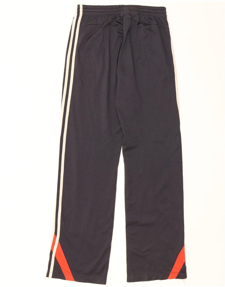 Pantaloni della tuta da ragazzo Adidas 15-16 anni in poliestere color block blu navy