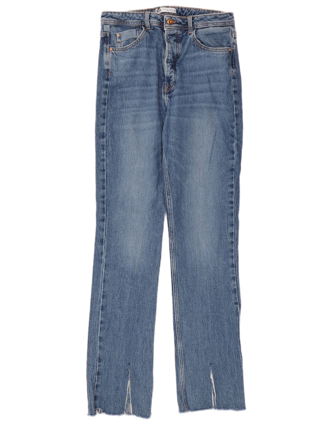 Jeans dritti da donna Zara EU 40 medio W30 L32 cotone blu