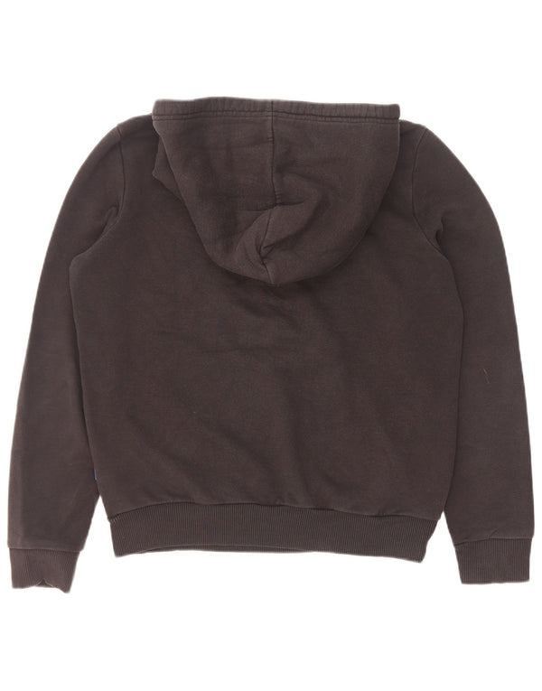 Felpa con cappuccio grafica da donna Adidas UK 14 grande cotone nero