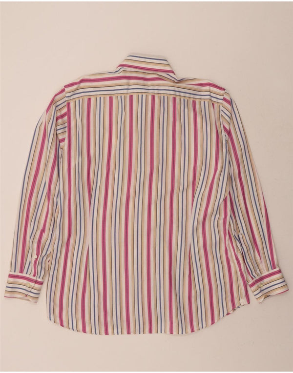 CARLO PIGNATELLI Mens Shirt Size 44 17 1/2 XL Multicoloured Striped Cotton