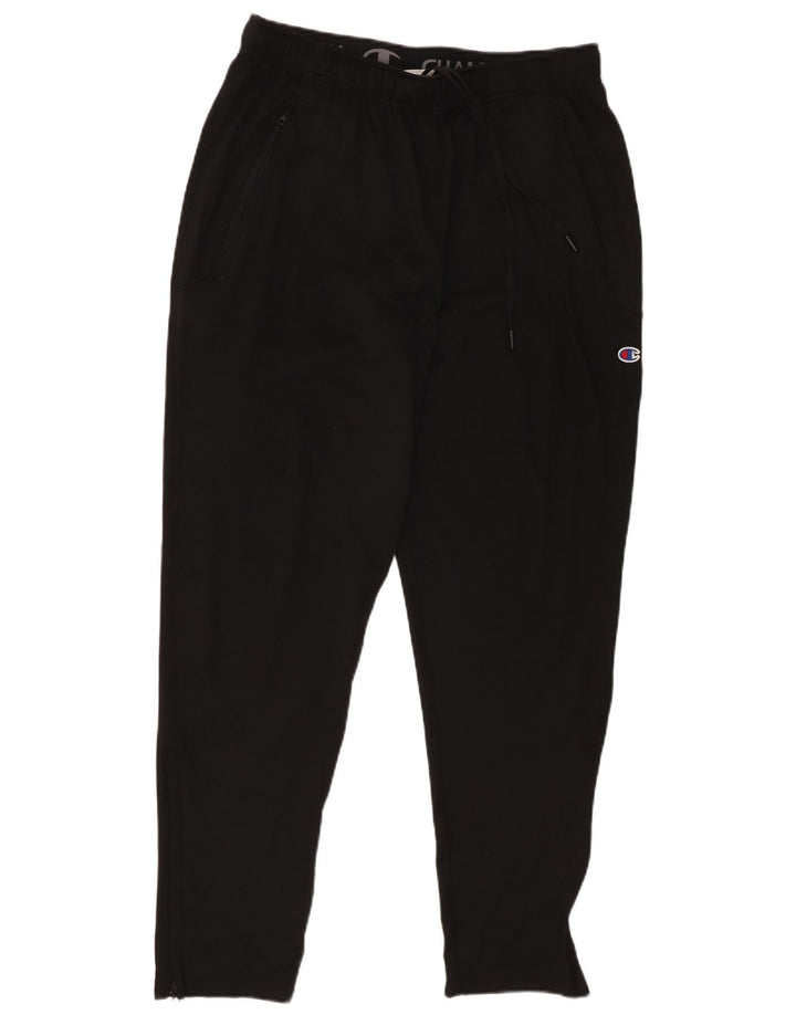 Pantaloni da tuta con grafica Champion da uomo, grandi, in poliestere nero