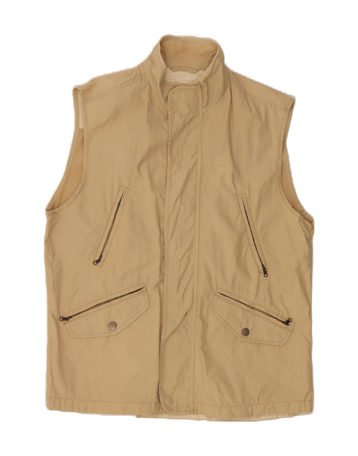 HENRY COTTONS Mens Gilet IT 52 XL Beige Cotton Vintage Henry Cottons and Second-Hand Henry Cottons from Messina Hembry 