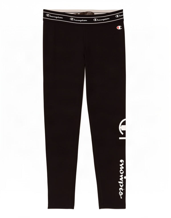 Leggings grafici da donna Champion UK 14 cotone nero medio