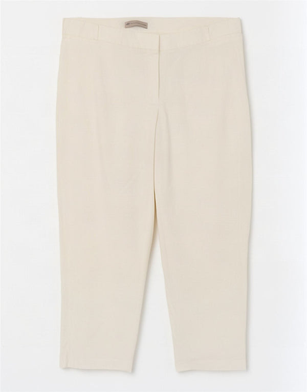 Pantaloni corti dritti da donna Marks & Spencer UK 16 Large W34 L24 Bianco