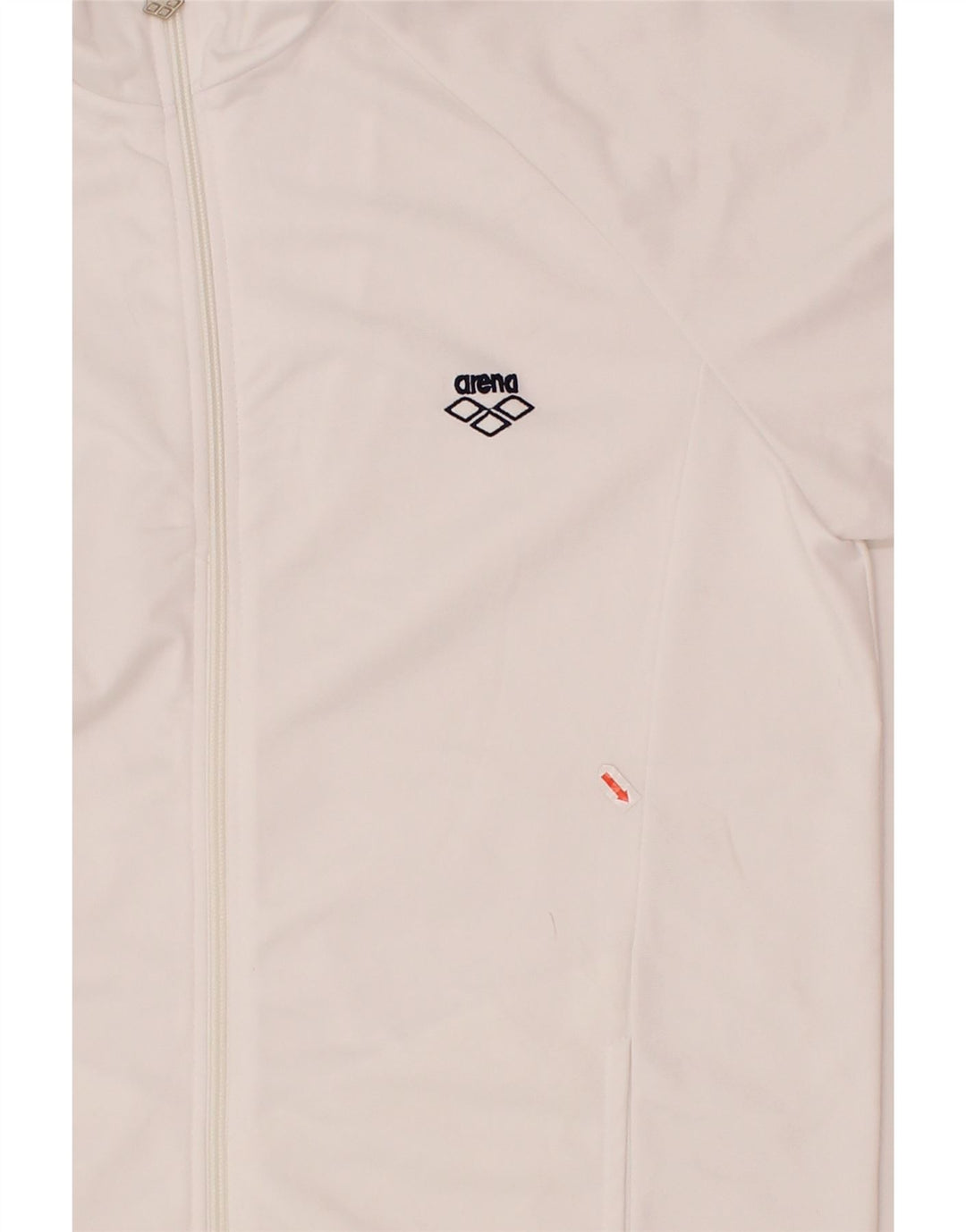 ARENA Womens Graphic Tracksuit Top Jacket UK 16 Large White Polyester Vintage Arena and Second-Hand Arena from Messina Hembry 