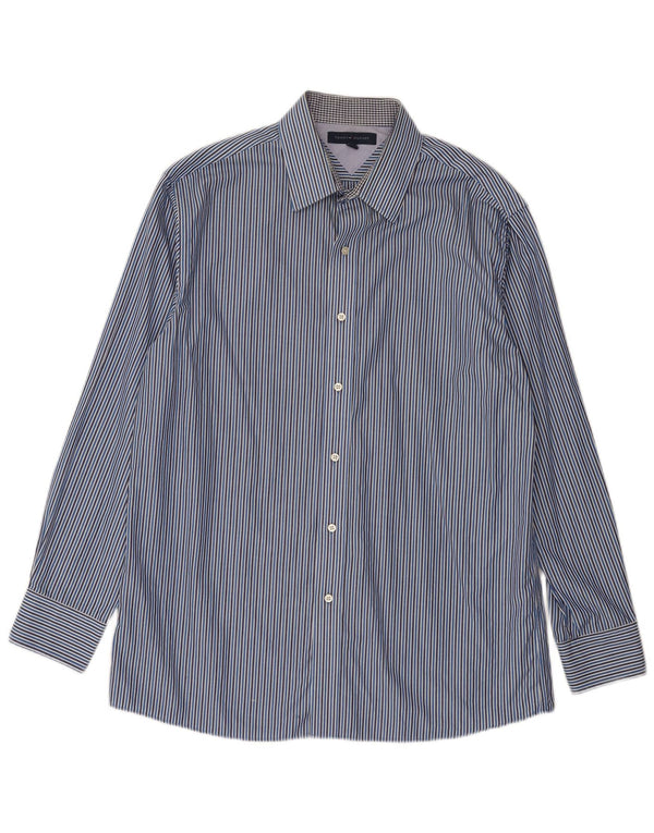 Camicia da uomo Tommy Hilfiger taglia 16 grande gessato blu