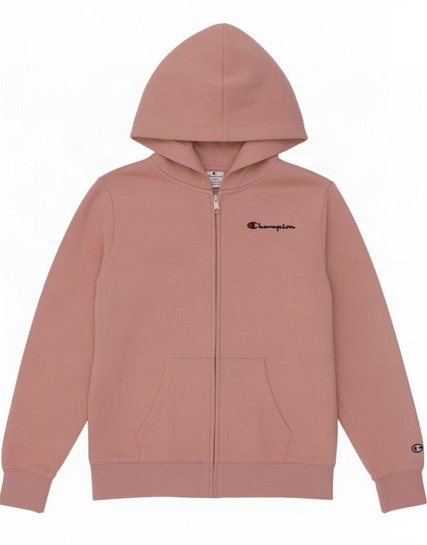 Maglione con cappuccio e zip da donna Champion UK 10 piccolo cotone rosa