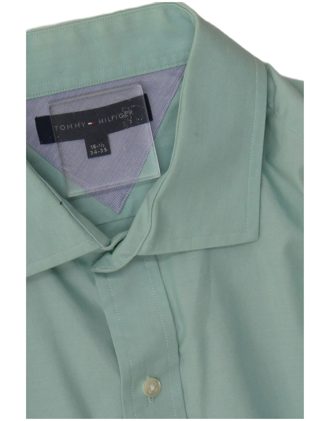 Camicia da uomo Tommy Hilfiger taglia 16 1/2 grande cotone verde