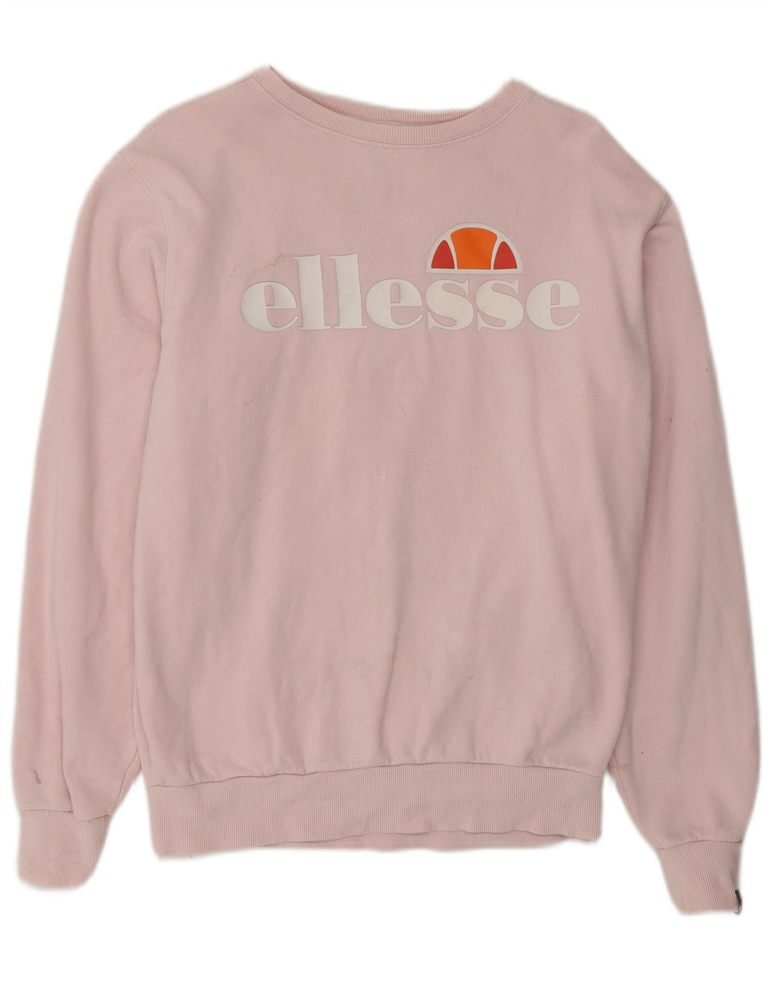 ELLESSE Womens Graphic Sweatshirt Jumper UK 12 Medium  Pink Cotton