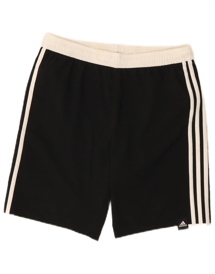 Pantaloncini sportivi Adidas da ragazzo 13-14 anni in poliestere color block nero