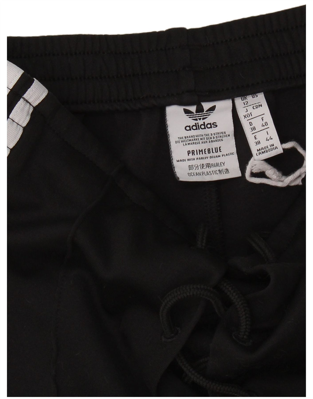 Pantaloncini sportivi Adidas da donna UK 12 medio cotone nero