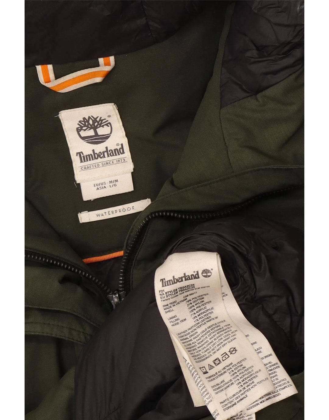 Giacca Parka con cappuccio da donna Timberland UK 14 Poliestere verde medio