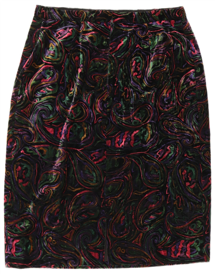 Set gonna da donna a 1 bottone 2 pezzi VINTAGE UK 12 medio W32 multicolore