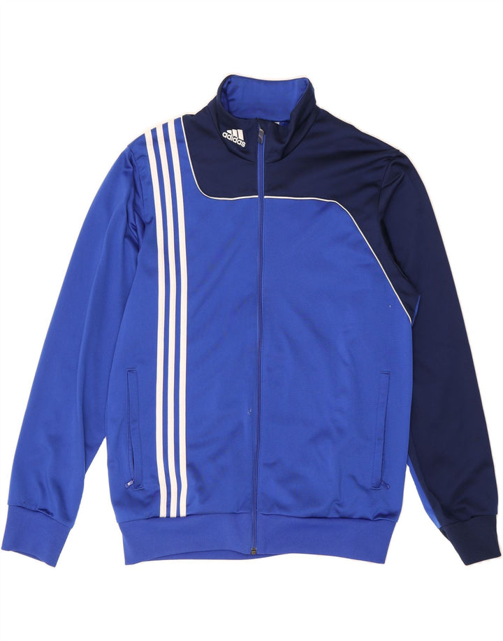 ADIDAS Mens Tracksuit Top Jacket UK 40/42 Medium Blue Colourblock Vintage Adidas and Second-Hand Adidas from Messina Hembry 