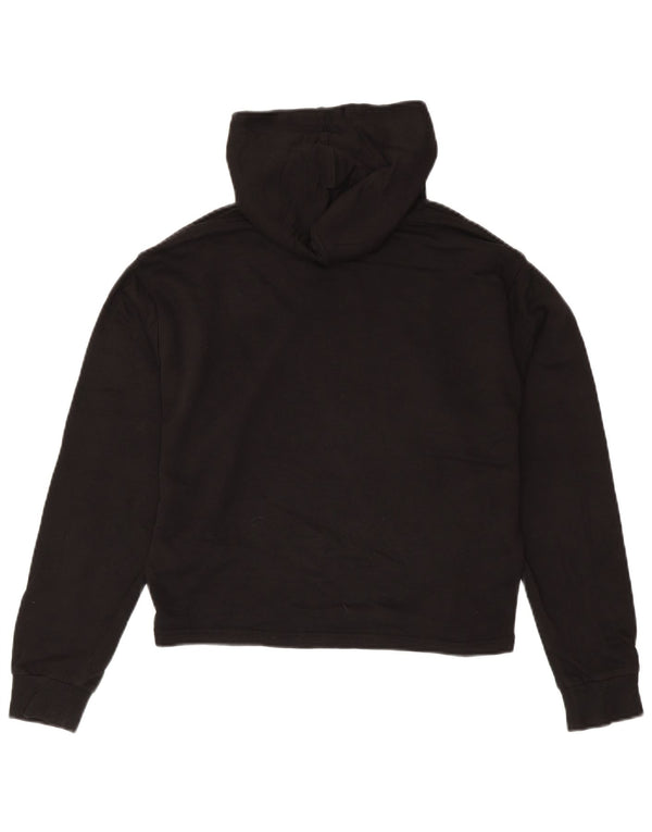 Felpa con cappuccio grafica corta oversize da donna PUMA UK 10 piccola in cotone nero