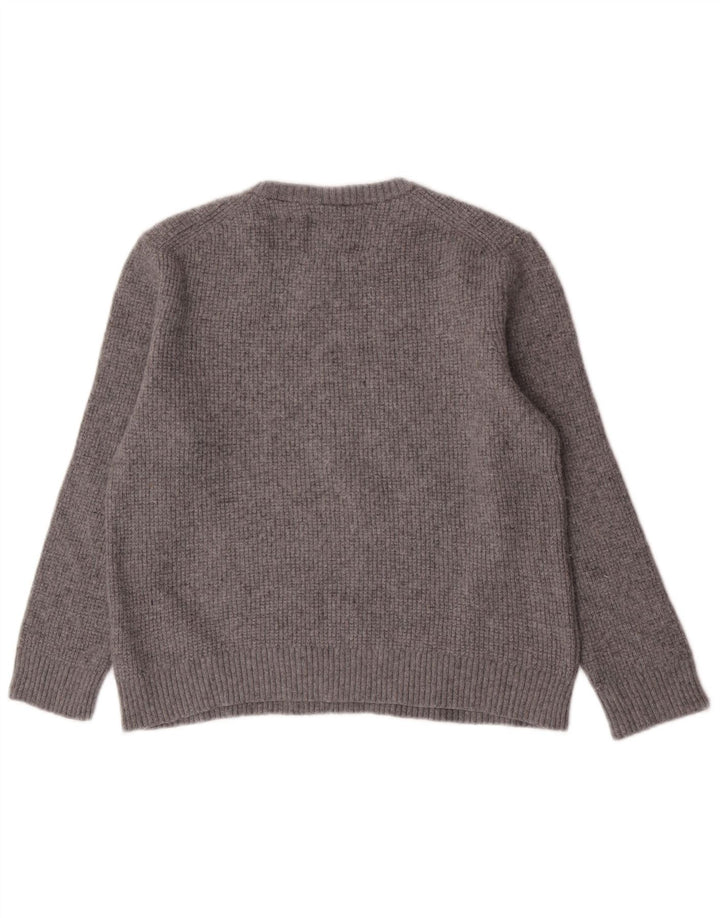 Maglione maglione girocollo da donna Gant UK 16 grande cotone grigio