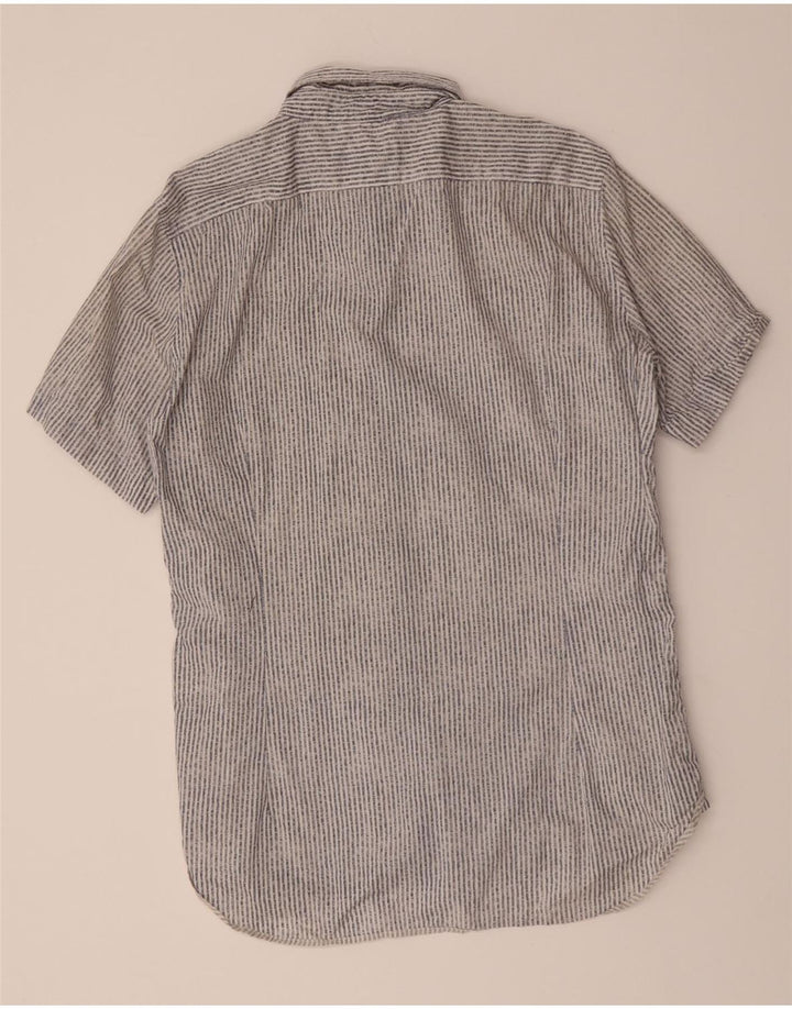 DIESEL Mens Short Sleeve Shirt Small Blue Pinstripe Cotton Vintage Diesel and Second-Hand Diesel from Messina Hembry 