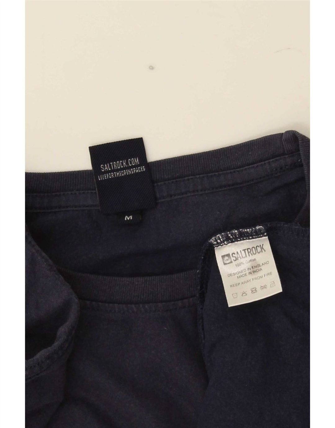 T-shirt grafica da uomo Saltrock Top in cotone blu navy medio