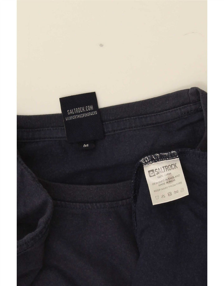 T-shirt grafica da uomo Saltrock Top in cotone blu navy medio