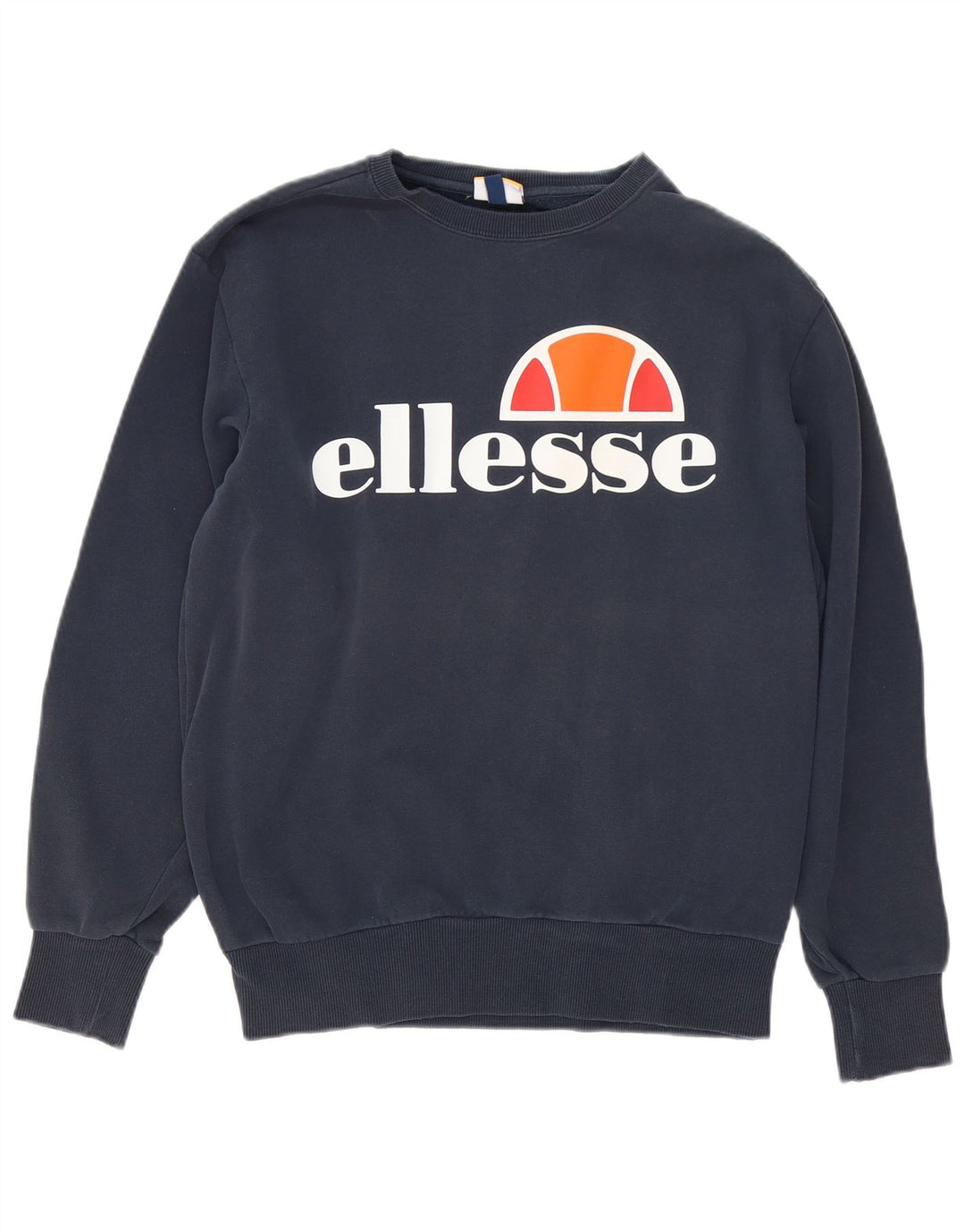 Felpa grafica da uomo Ellesse, maglione grande, cotone blu navy
