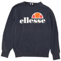 Felpa grafica da uomo Ellesse, maglione grande, cotone blu navy