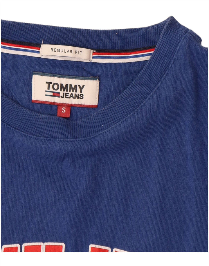 TOMMY HILFIGER T-shirt grafica da uomo con vestibilità regolare, piccola, in cotone blu