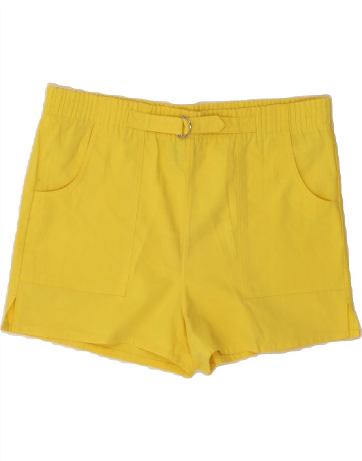 RODEO Womens Casual Shorts EU 38 Medium W34  Yellow Polyester Vintage Rodeo and Second-Hand Rodeo from Messina Hembry 