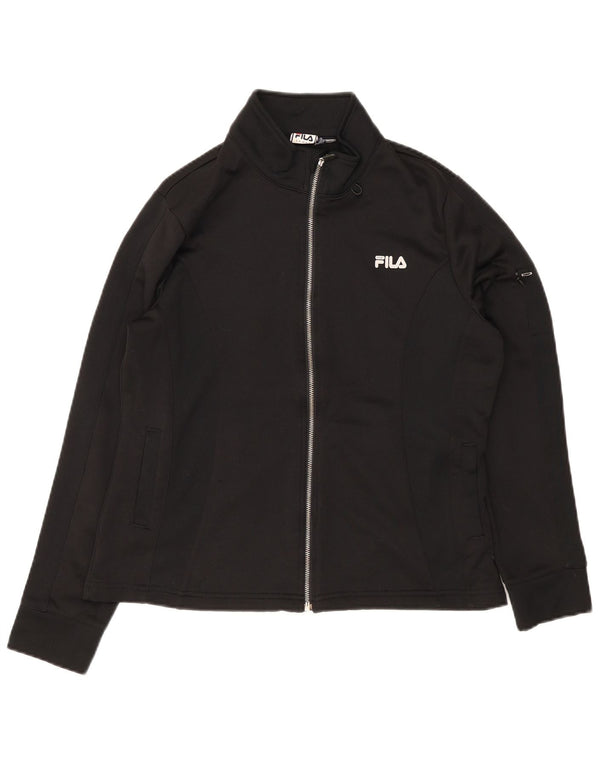 Giacca da ginnastica da donna Fila UK 12 Medium Nero Poliestere