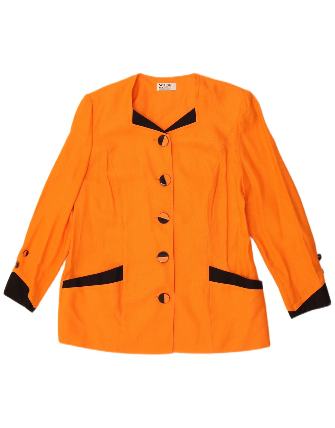 Giacca blazer a 5 bottoni da donna Fink Modell UK 18 XL Orange Colourblock