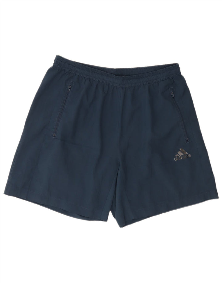 Pantaloncini sportivi Adidas Aeroready da uomo di grandi dimensioni in poliestere blu navy