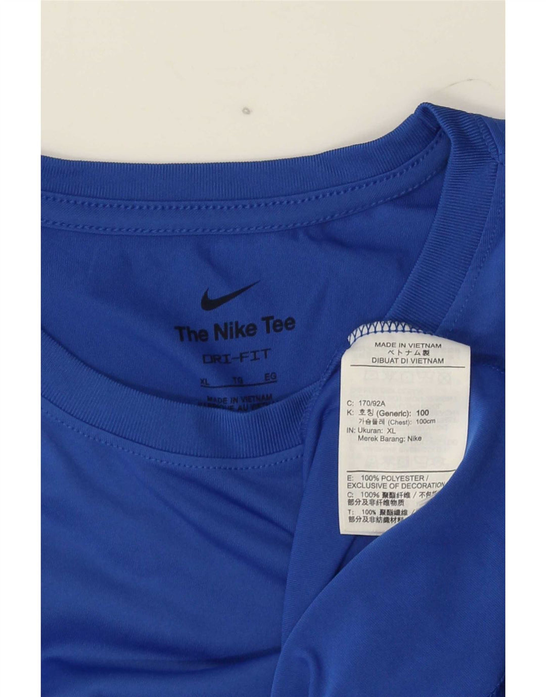 T-shirt Nike da uomo Dri Fit Top XL blu poliestere