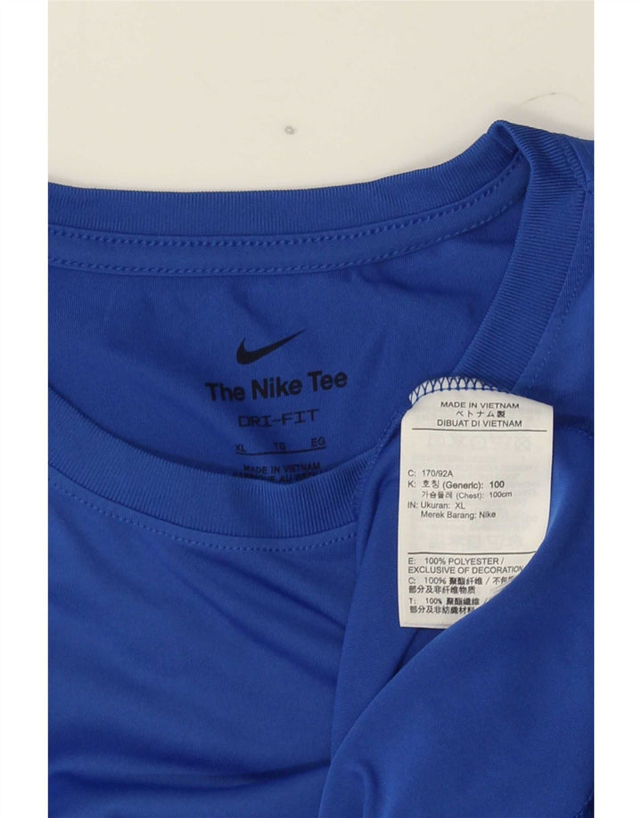 T-shirt Nike da uomo Dri Fit Top XL blu poliestere