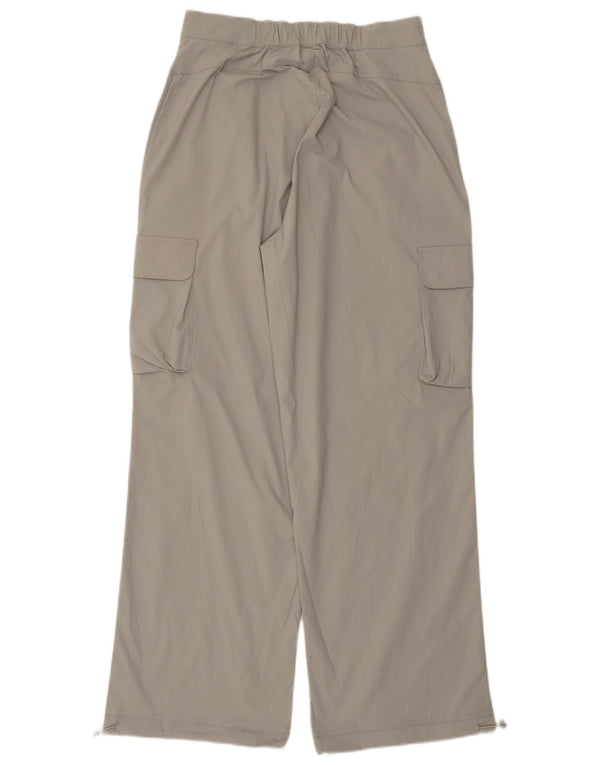 Pantaloni cargo a vita alta da donna ELLESSE UK 14 Medium W30 L31 Grigio