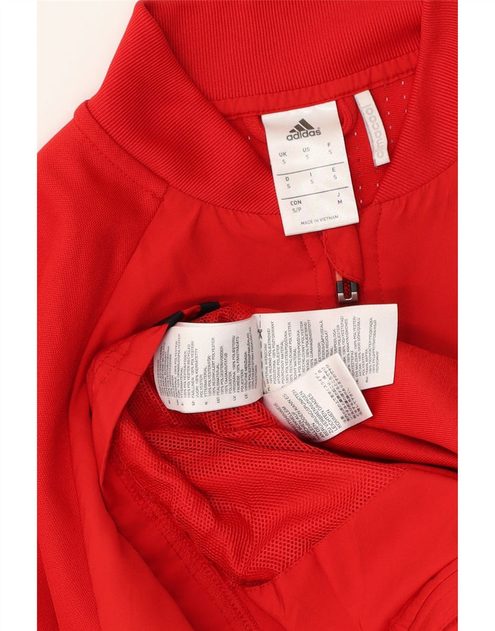Giacca da ginnastica Adidas Climacool da uomo piccola in poliestere rosso