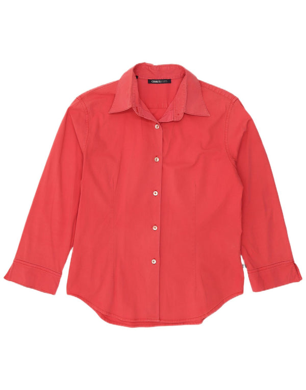 Camicia da donna Cerruti 1881 UK 14 grande cotone rosa