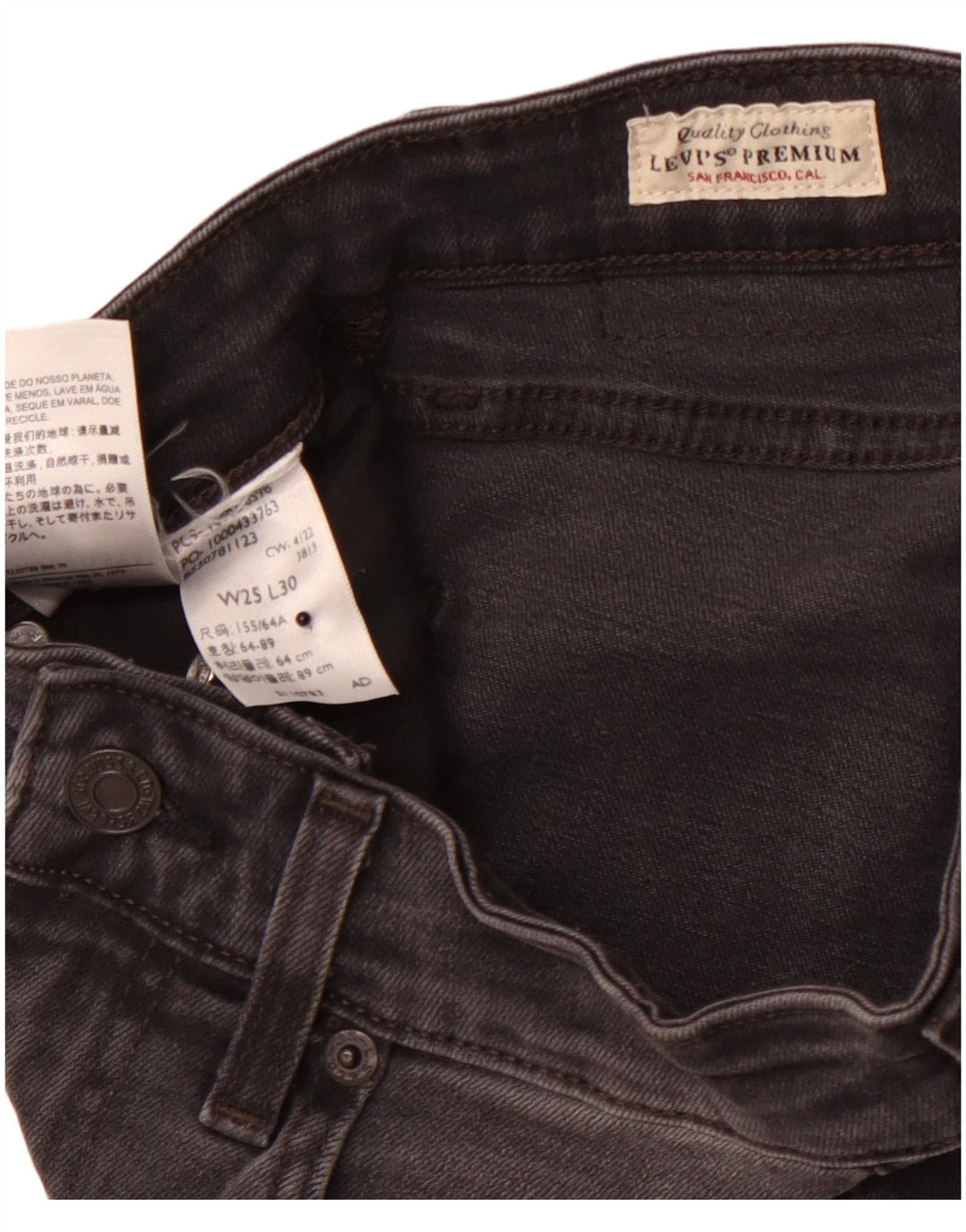 Levi's Jeans skinny a vita alta 721 da donna W25 L27 neri