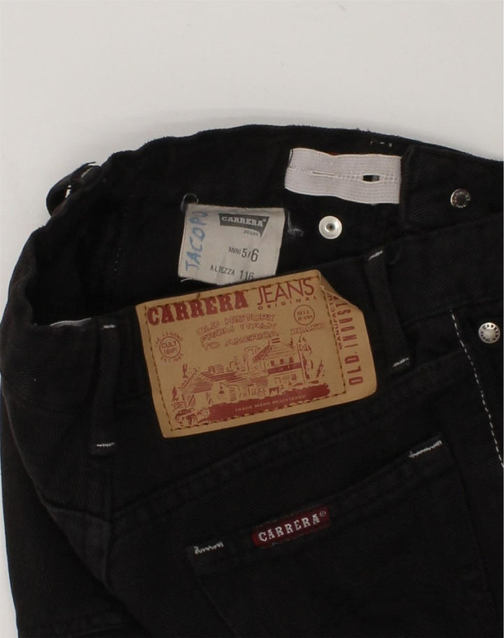 CARRERA Girls Straight Jeans 5-6 Years W22 L21 Black Cotton | Vintage Carrera | Thrift | Second-Hand Carrera | Used Clothing | Messina Hembry 