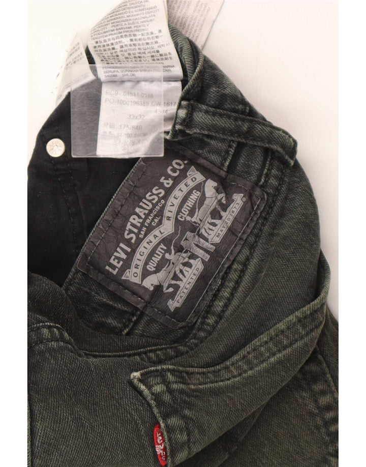 Jeans slim da uomo Levi's W33 L32 cotone verde