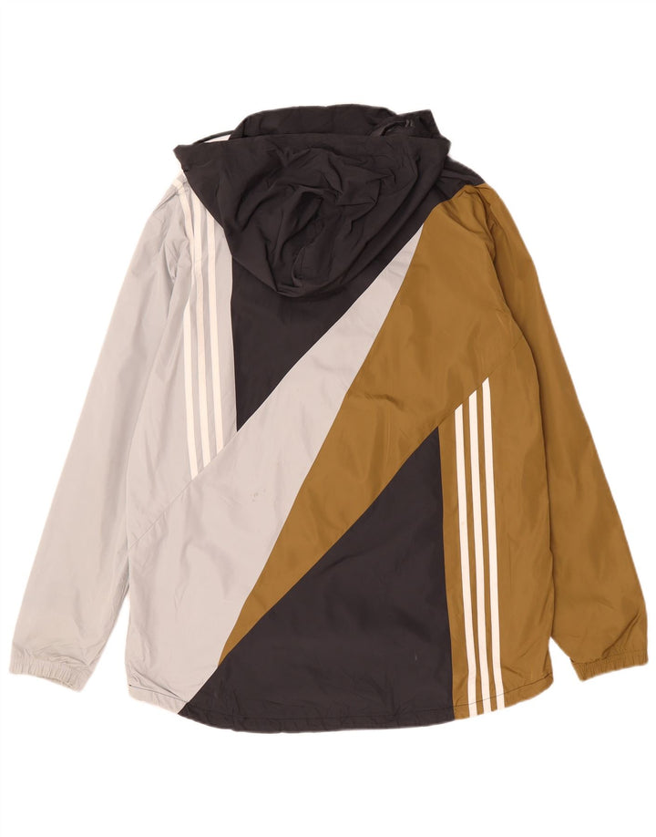 Adidas - Tuta da uomo con grafica pullover, top grande, multicolore, color block