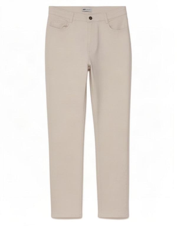Pantaloni casual skinny da donna Zara EU 44 XL W30 L28 Cotone bianco