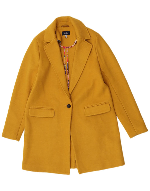 Cappotto da donna Joules UK 10 piccolo classico in poliestere giallo