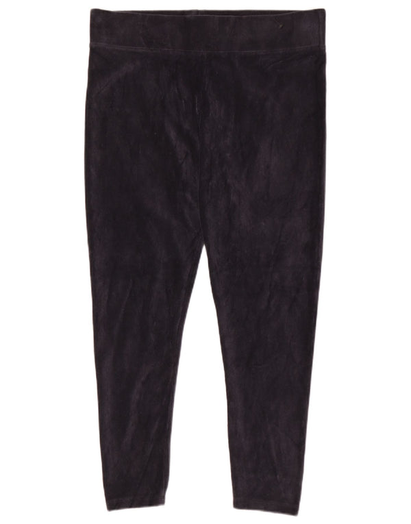 Leggings in velluto a coste corto da donna Marks & Spencer UK 14 grande cotone blu navy