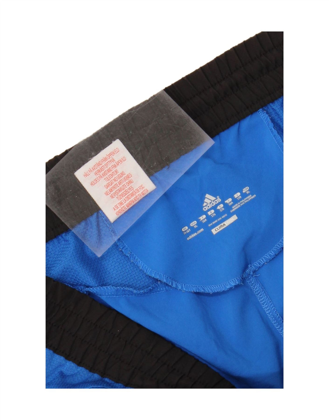 ADIDAS Boys Climacool Sport Shorts 15-16 Years  Blue Colourblock Polyester Vintage Adidas and Second-Hand Adidas from Messina Hembry 