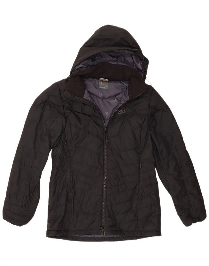 Giacca imbottita oversize con cappuccio da donna Jack Wolfskin IT 36 XS nera