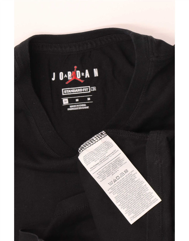 T-shirt Jordan da uomo con vestibilità standard, top in cotone nero medio