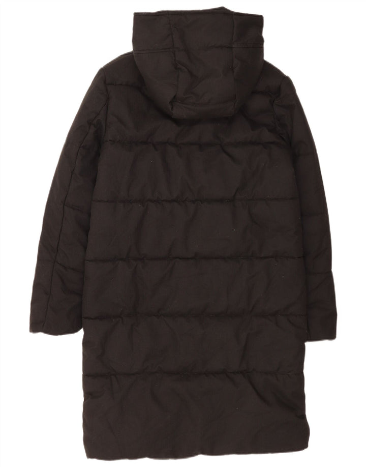 Crew Clothing Cappotto imbottito con cappuccio da donna UK 8 piccolo poliestere nero